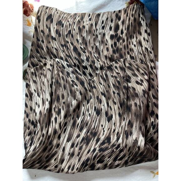 David Meister Strapless Sheath Mini Silk Dress Leopard Print 4/6 Mob Wife - Picture 4 of 7